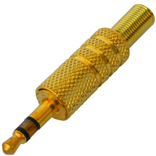 Штекер 3,5 мм стерео , корпус металевий "позолочений" Полтава - фото 1