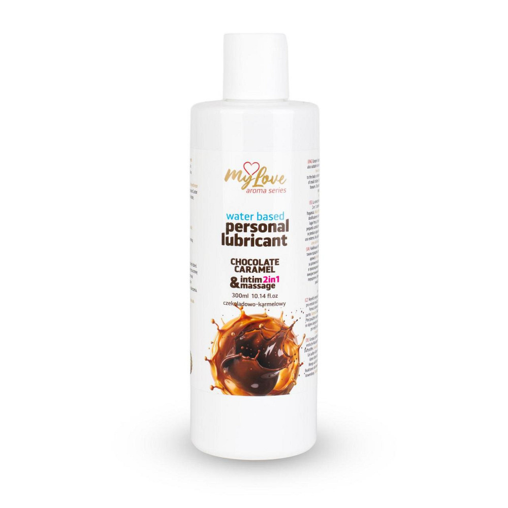 2в1 лубрикант та масажний гель - MyLove Aroma Series Intim&Massage Chocolate Caramel, 300 мл Sex Aura Київ - фото 1