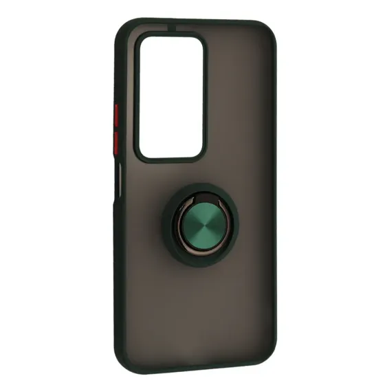 Xiaomi Redmi 15 4G 171мм Чехол матовый TPU+PC Кольцо (хаки) Одесса