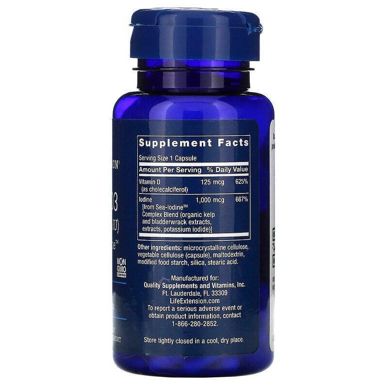 Вітамін Д3 холекальциферол Life Extension Vitamin D3 5000 МЕ 125 мкг 60 капс Київ - фото 2