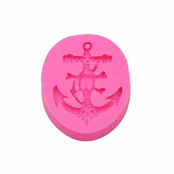 Молд из силикона Якорь 51 на 40 мм розовый Киев