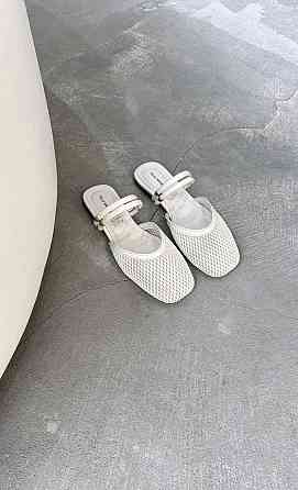 Olli Шльопанці жіночі класичні із закритим носком + сітка літні з натуральної шкіри OLLI Л-3-00 Коломия