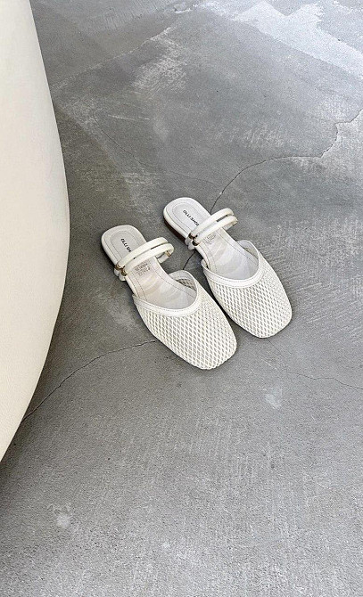 Olli Шльопанці жіночі класичні із закритим носком + сітка літні з натуральної шкіри OLLI Л-3-00 Коломия - фото 5