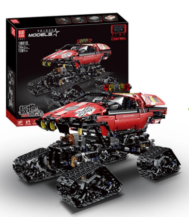 Конструктор споротивний позашляховик на гусеничному ходу на дистанційному управлінні на 1381 деталь, червоний Кам'янець-Подільський