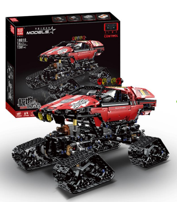 Конструктор споротивний позашляховик на гусеничному ходу на дистанційному управлінні на 1381 деталь, червоний Кам'янець-Подільський - фото 1