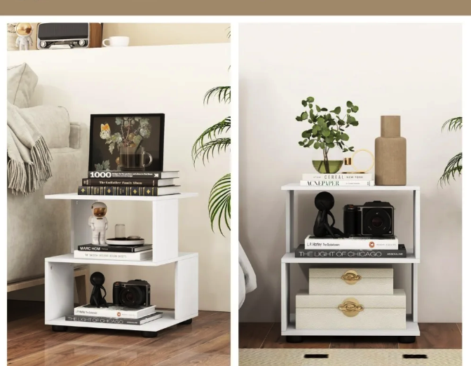 Столик тумба журнальный с открытыми полками функциональная мебель для дома Costway Luna Киев - изображение 3