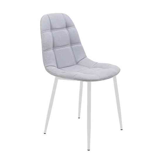 Стілець крісло м'який SplitDesign U Sorrento 23 білі ніжки Світло-сірий Київ