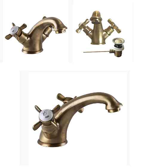 Змішувач для біде RETRO-5291200161-TRES (Spain) з автоклапаном БРОНЗА Киев