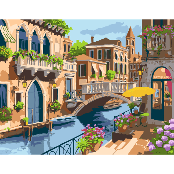 Картина за номерами „Sunny Morning. Venice“ 35×45см ROSA START Київ