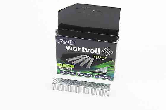 Скоби загартовані 12мм/11,3x0,75мм, R53, к-кт 1000шт FX-2112 Київ