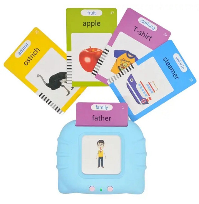 Учебные карточки Монтессори для изучения английского голубой Київ - фото 1