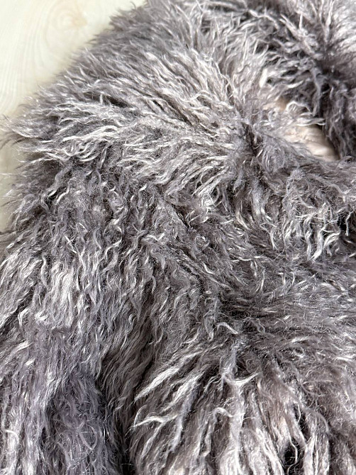 Шуба жіноча Lady Yep 10018 штучна під ламу з коміром коричнева, коричневий, M Київ - фото 15