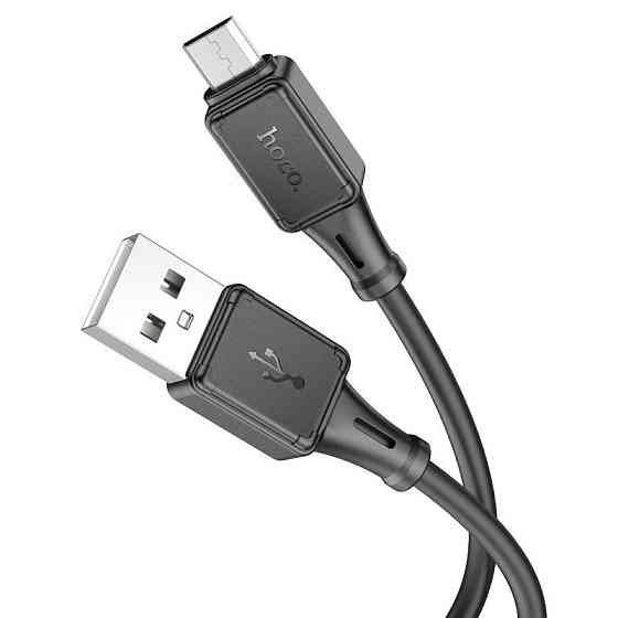 Кабель HOCO X101 Assistant silicone charging data cable Micro Black Одеса