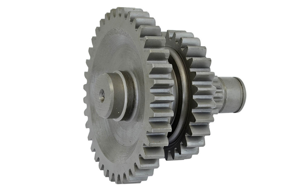 Вал раздаточной коробки УАЗ 452, 469 новый образец (37 зубьев) + шестерня промежуточного вала РК промежуточный Мукачево - изображение 1