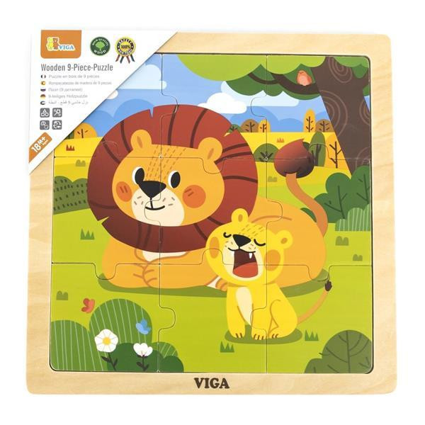 Дерев'яний пазл Viga Toys Леви 9 ел. (44627) Харків - фото 2
