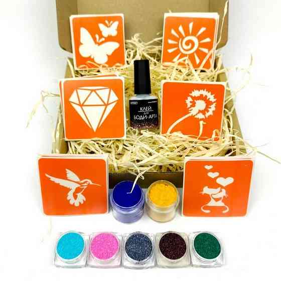 Набір для біо-тату "Popular mix #2 - гліттер" popular-mix-2-glitter Вінниця