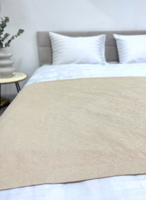 Ecotton Покривало Ecotton Pique 240х230 см натуральне молочний Natural в крафтовій подарунковій Коломыя - изображение 3