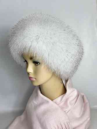 Хутряна пов'язка на голову жіноча з песця Натуральний Харків