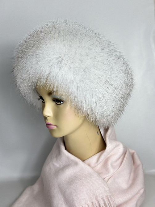 Хутряна пов'язка на голову жіноча з песця Натуральний Харків - фото 5