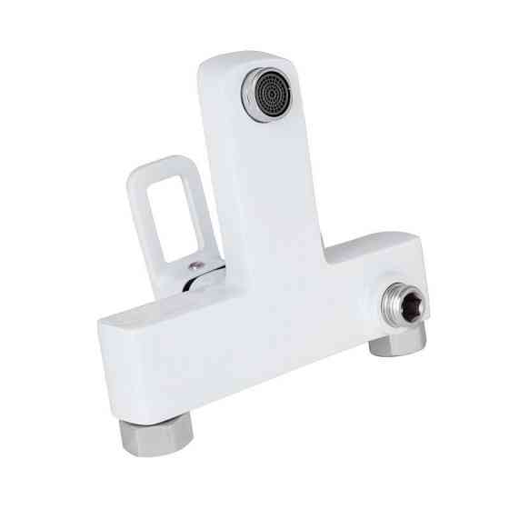 Змішувач для ванни Lidz Wawel 006 з душовим гарнітуром білий/хром Київ