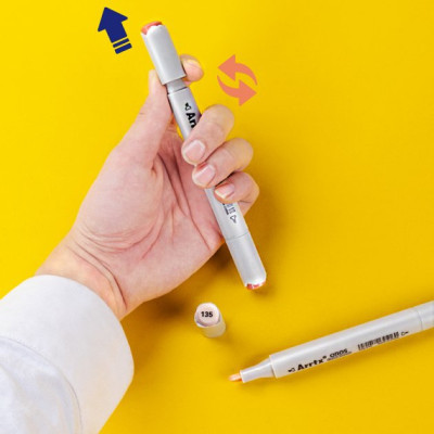 Художественный маркер Arrtx Спиртовые Oros ASM-03RD 24 цвета, красные оттенки (LC302536) Винница - изображение 5