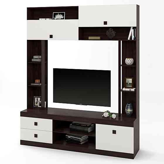 Стенка для гостиной Эверест Соната венге темный + белый (DTM-2252) Львов