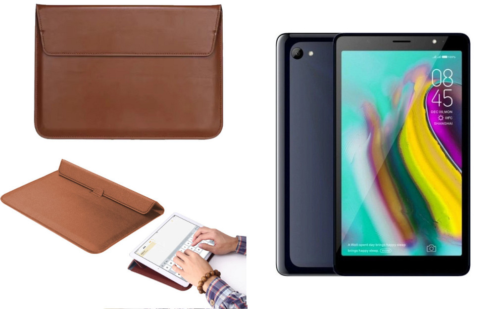 Чехол-конверт VitoCase для Tecno Tab 7 P704a, с функцией подставки для планшета Коричневый Киев - изображение 1