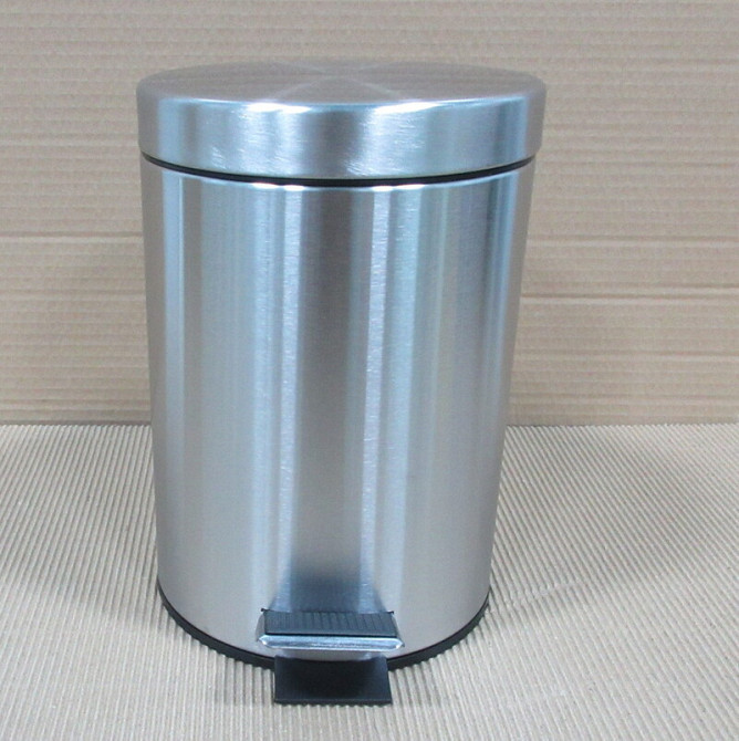 Відро для сміття кругле Zerix Solo-TC0103 SS Color 3 л колір нержавійка (ZX5895) Київ - фото 8