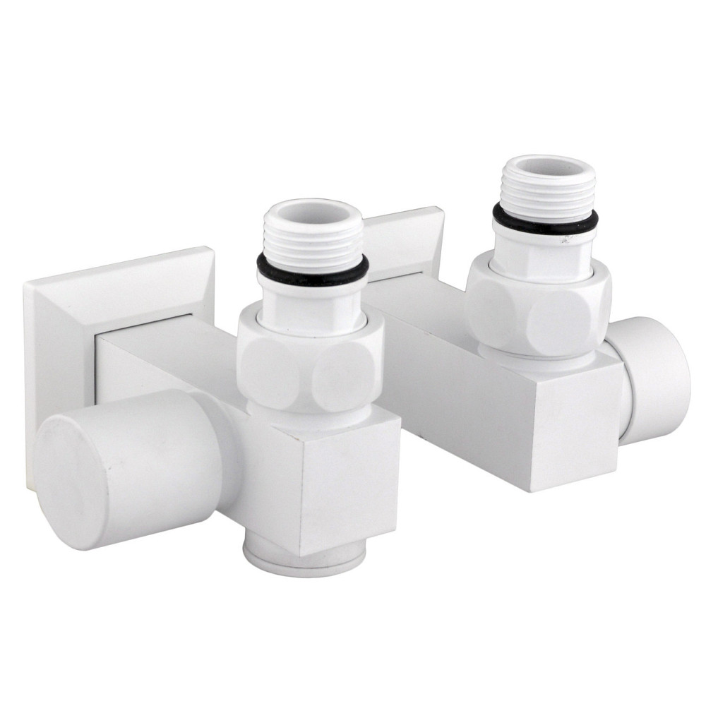 Набір Кран вентильний кутовий з американкою SOLOMON LUX 1/2″CUBE WHITE 8888_ТЕН (1уп) Киев - изображение 1