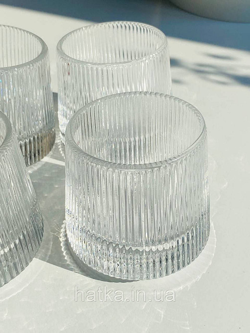 Набір склянок OLens "Ланцелот" 170 мл 6 шт 7х7,5 см товсте скло для дому та ресторанів 102-308 Київ - фото 3