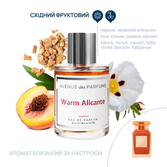 Парфумована вода Warm Alicante Avenue des Parfums 50 мл Вінниця