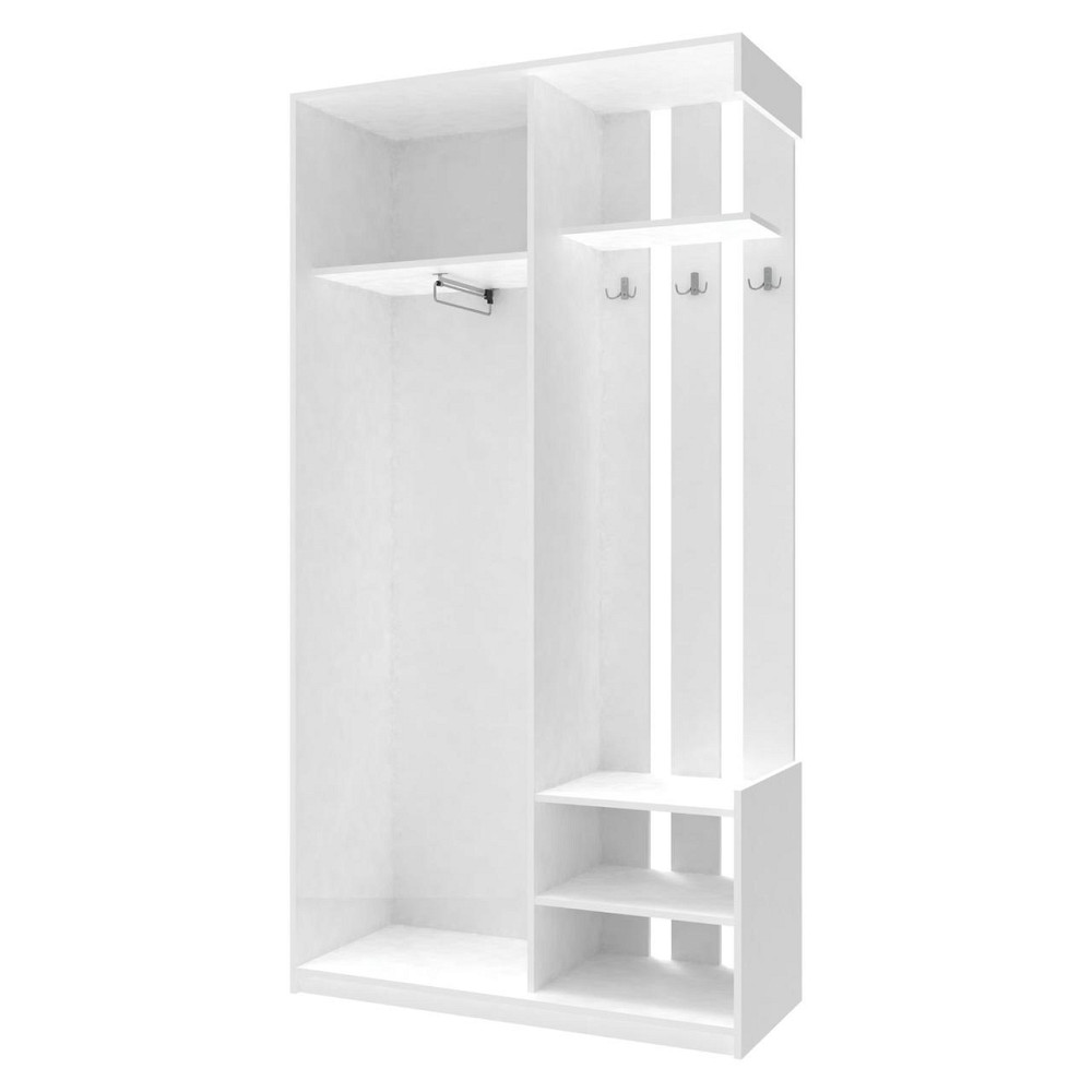 Прихожая с зеркалом Doros City One Door 110х45х210 см Белый (DRS-011404) Львов - изображение 4