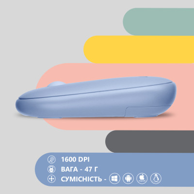 Мишка 2E MF300 Silent Wireless/Bluetooth Stone Blue (2E-MF300WBL) Вінниця - фото 6
