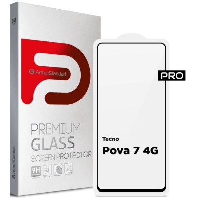 Скло захисне Armorstandart Pro Tecno Pova 7 4G (ARM87299) Вінниця - фото 1