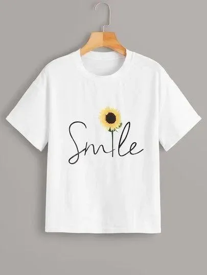 Футболка жіноча з принтом  48 Біла 2664087575 Дніпро - фото 1