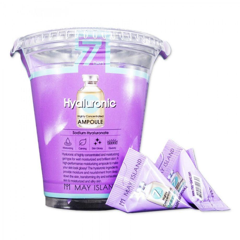 Набор интенсивных увлажняющих ампул с гиалуроновой кислотой 7 Days Highly Concentrated Hyaluronic Ampoule May Island 3х12 Киев - изображение 1
