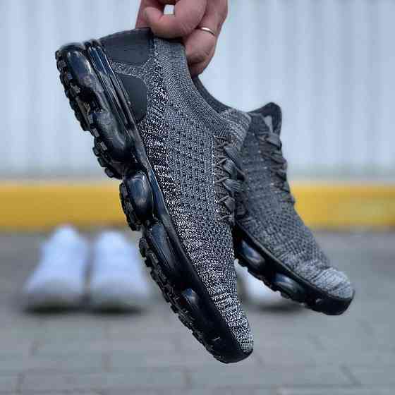 Кросівки в стилі N!ke VaporMax Сірі Чоловічі Чорні (розміри: 42,44,45) — 801 Дніпро