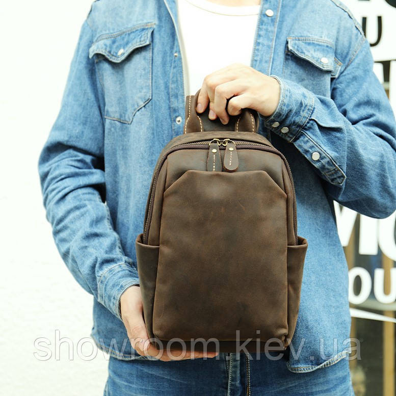 Мужская сумка на грудь (слинг), бананка Wild Leather (8012) Киев - изображение 6