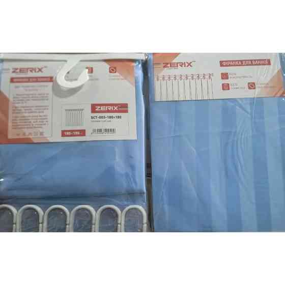 Шторка для ванної Zerix SCT-003-180x180 з поліестеру (Колір синій) (ZX4994) Київ