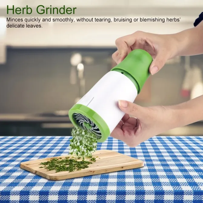 Ручний подрібнювач для зелені Herb Grinder для петрушки, кинзи, м'яти 6х7.3х17 см Київ - фото 10
