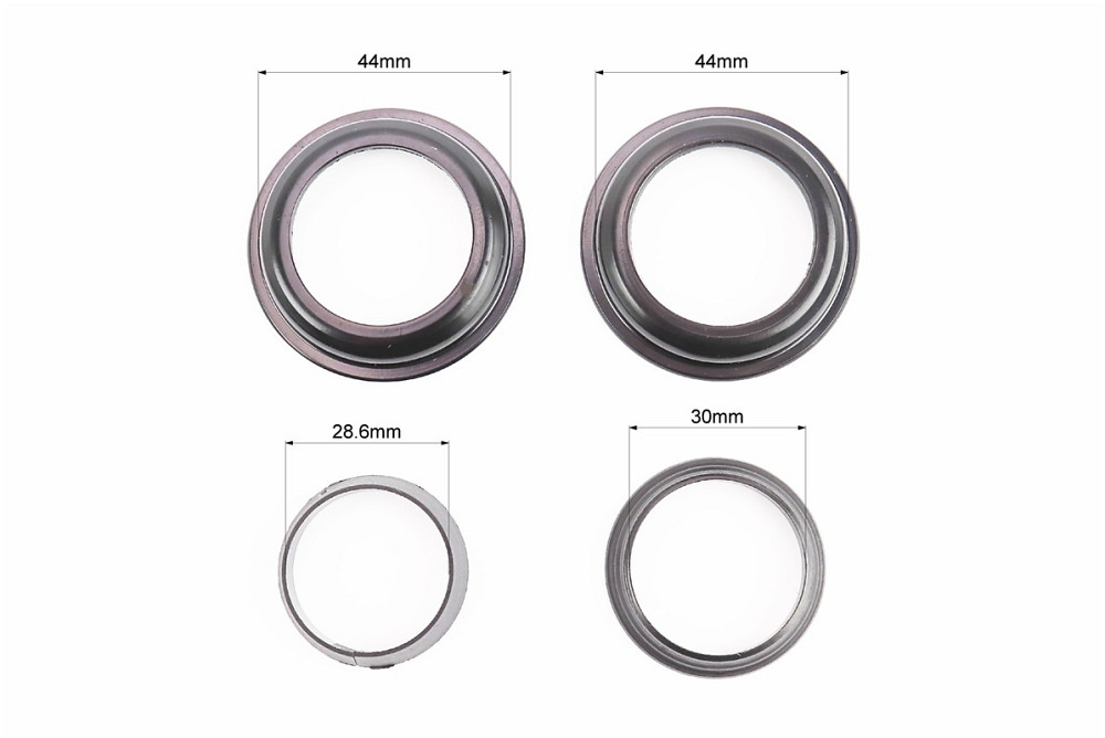 Кермова колонка 1-1/8" (44/28,6x44/30) безрізьбової вилки, напівінтегровані, висока, чорний H115MP Київ - фото 3