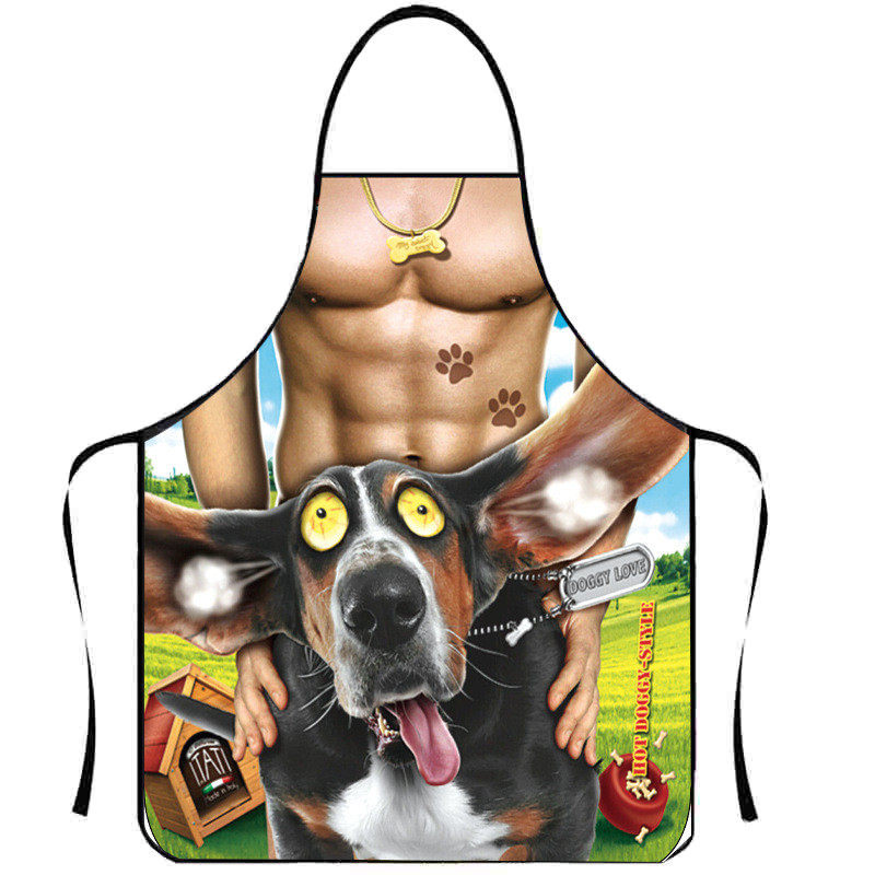 Фартух з приколом собака чоловічий торс кухонний Doggy Love Київ - фото 1