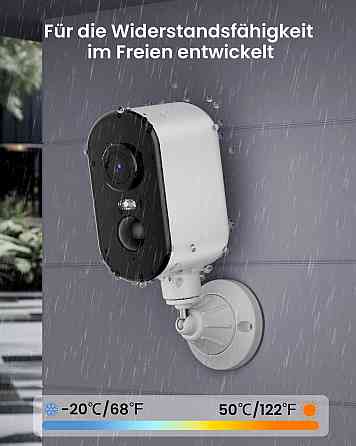 Вулична камера відеоспостереження WiFi бездротова з акумулятором 2K 3MP IP65 виявлення руху нічне бачення двосторонній звук Київ