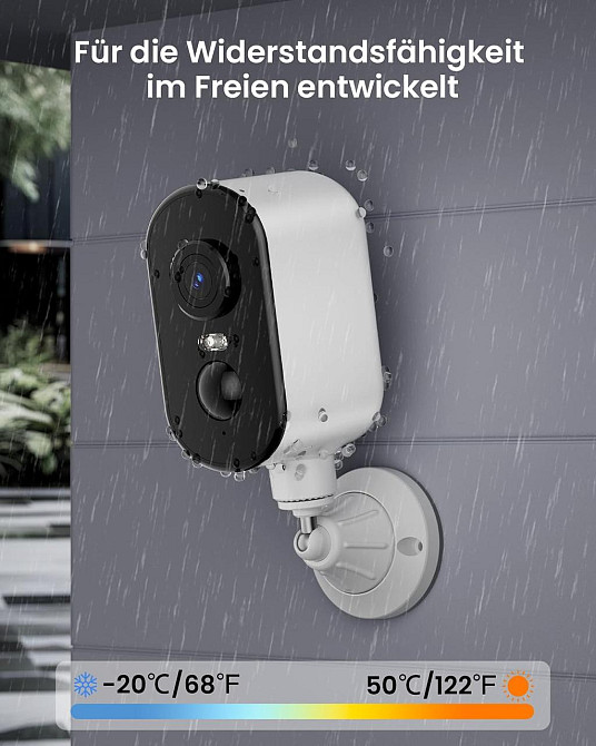 Вулична камера відеоспостереження WiFi бездротова з акумулятором 2K 3MP IP65 виявлення руху нічне бачення двосторонній звук Київ - фото 5