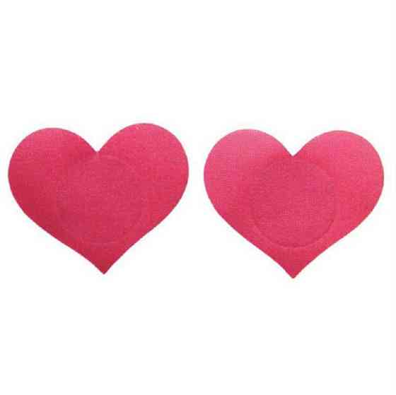 Наклейки на груди сердечка 6 на 5 см рожевий Київ