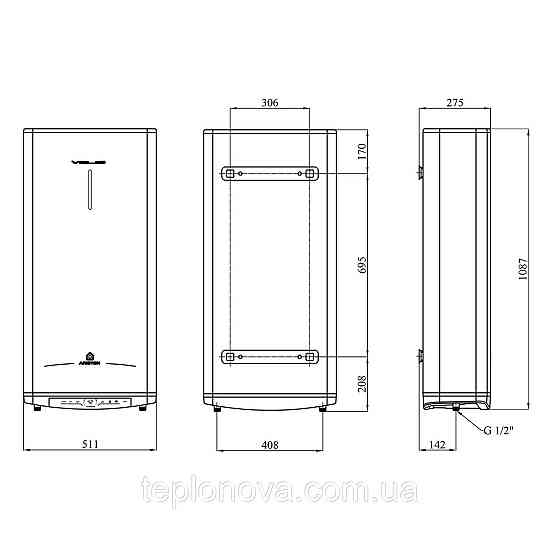 Водонагрівач Ariston VELIS PRO DRY WIFI 80 EU з сухим ТЕНом 3100909 Чернівці
