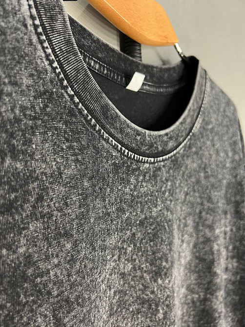 Футболка женская A-N 48020 базовая оверсайз удлиненная свободный крой вареная тай дай one size, черный, one size Киев - изображение 18