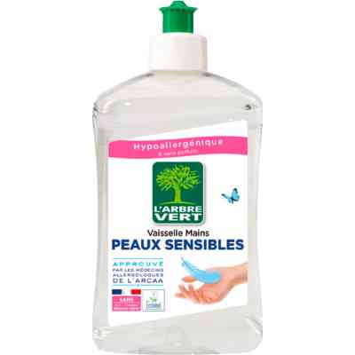 Засіб для ручного миття посуду L'Arbre Vert Чутлива шкіра 500 мл (3450605071146/3450601046995) Вінниця