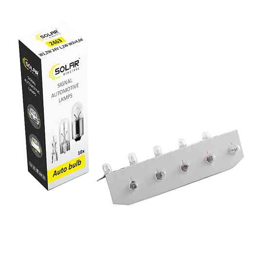 Лампа розжарювання Solar W1,2W 24V 1,2W W2x4,6d, 10шт Киев
