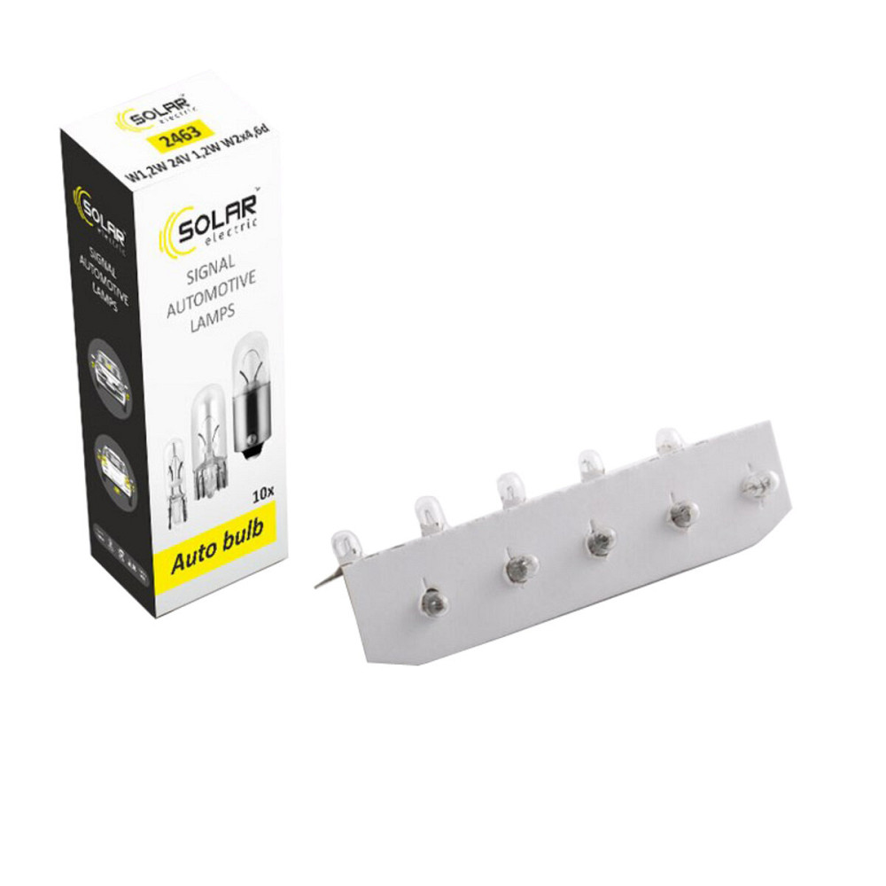 Лампа розжарювання Solar W1,2W 24V 1,2W W2x4,6d, 10шт Киев - изображение 1